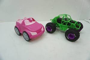 lot 282 image: Barbie Convertible & Monster Jam monster truck