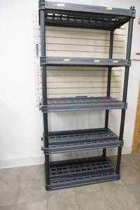 lot 309 image: 5 tier poly shelving unit