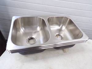 lot 14 image: 3 Stainless Steel Kitchen Sinks unused