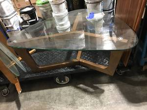 lot 121 image: COFFEE TABLE-GLASS