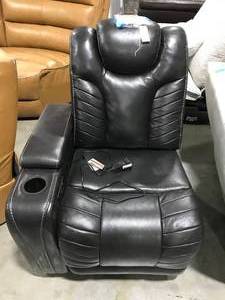 lot 9 image: BLACK RECLINING CHAIR