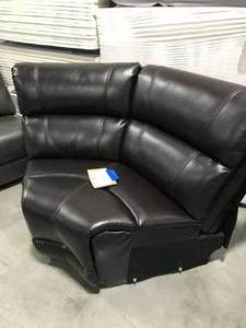 lot 35 image: DARK BROWN CORNER SECTIONAL
