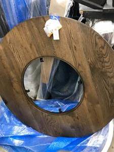 lot 44 image: ROUND TABLE TOP -MISSING GLASS INSERT