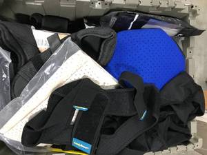 lot 129 image: ASSORTED BRACES AND SWEAT VESTS