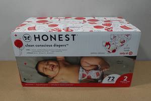 lot 34 image: Honest Size 2 Diapers - 72 Count