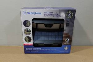 lot 48 image: Westinghouse Solar LED Area Wall Light with Motion Sensor 2-Pack