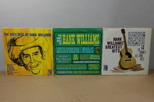 lot 112T image: 3 Vinyl Records - Hank Williams Greatest Hits