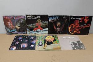lot 115 image: Assorted 45 RPM Vinyl Records - Cyndi Lauper, Sammy Hagar, Steve Miller