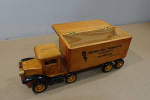 lot 178 image: Vintage Wooden Toy Advertising Truck