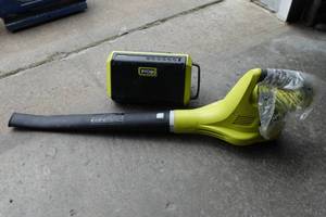 lot 65 image: Ryobi Leaf Blower and Portable Speaker