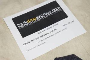lot 19 image: Backdrop Express 10 x 24 LARGE Video  Photography Back Drop - Color Beachwood Crush Muslin