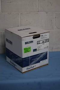 lot 13 image: Spool  Reel of Belden 1325A Commercial  Professional Audio Security & Sound Speaker Cable - Black - 1000 Feet