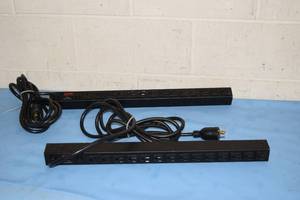 lot 96 image: Lot of 2 - APC Basic Rack PDU Zero U 20-Amp 20A Power Distribution Units