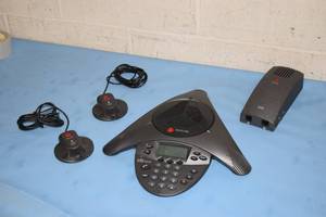lot 114 image: Polycom SoundStation VTX 1000 Professional Audio Phone Conferencing System