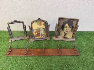 lot 97 image: Vintage Swivel Frames & Coat Rack