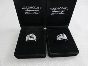 lot 30 image: 2 Gold Coast Size 9 Cocktail Rings...