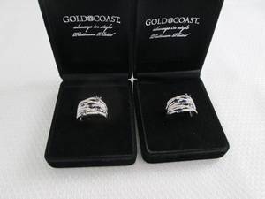 lot 32 image: 2 Gold Coast Size 9 Cocktail Rings...