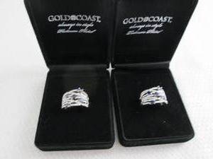 lot 33 image: 2 Gold Coast Size 9 Cocktail Rings...