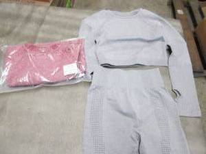 lot 50 image: 2 Ladies Small GymWolf Yoga Sets NW...