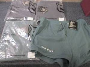 lot 57 image: 4 pr GymWolf Medium Womens Shorts ...
