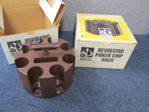 lot 146 image: 2 Hoyle Revolving Poker Chip Racks...