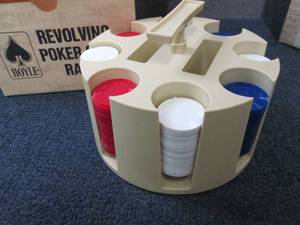 lot 147 image: Hoyle Revolving Poker Chip Rack...