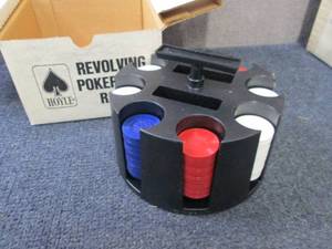 lot 148 image: Hoyle Revolving Poker Chip Rack...