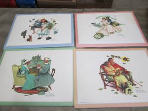 lot 157 image: 12 Norman Rockwell Placemats...