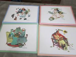 lot 158 image: 12 Norman Rockwell Placemats...
