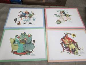 lot 159 image: 12 Norman Rockwell Placemats...