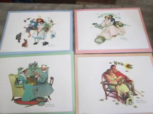 lot 160 image: 12 Norman Rockwell Placemats...