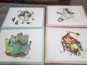 lot 161 image: 12 Norman Rockwell Placemats...