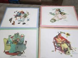 lot 162 image: 12 Norman Rockwell Placemats...