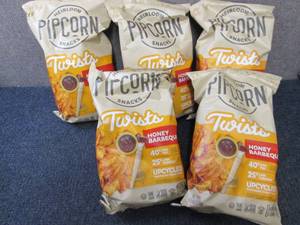 lot 274 image: 5- 4.5 oz Pipcorn Honey Barbecue Tw...