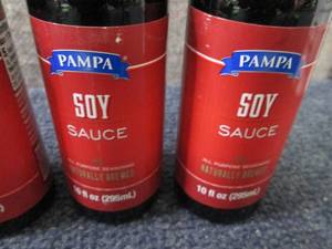 lot 285 image: 6- 10 oz Pampa Soy Sauce...