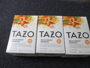 lot 297 image: 3- 20 ct Tazo Wild Sweet Orange Tea...