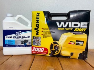 lot 02-C2025 image: New Wagner Wide Shot Power Spray Painter with 2000psi & Up to 12 Width and 1 Gallon Klean Strip Paint Sprayer Cleaner