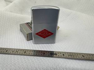 lot 25-C2025 image: New in Original Box Vintage MCM 1950s Barlow Flip Top Zippo Style Lighter Advertising HRI Meat Supply Shaul-Salko Detroit I cant find another one