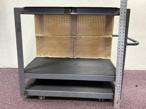 lot 68-C2025 image: Utility Metal Cart with Handle and Large Casters 36 x 28