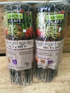 lot 81 image: Lot of 2 Rolls of - Garden Craft Wire Picket Border 14Hx20W