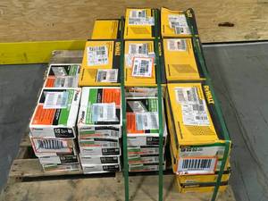 lot 7 image: Lot of 28 Boxes of - DeWalt Round Head Nails and 19 Boxes of - Paslode Hot Dipped Galvanized Framing Nails