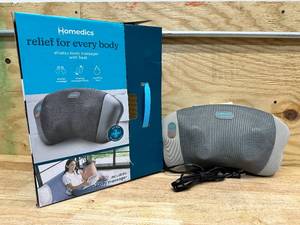 lot 93 image: Homedics Shiatsu Full-Body Massager with Therapeutic Vibration, Soothing Heat with Deep-Kneading Massage Helps Release Tension in Neck, Back, Shoulders, Lightweight for Home, Office, Travel