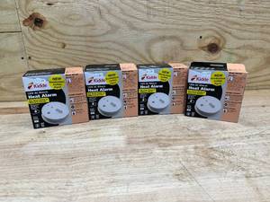 lot 121 image: (4) Kidde HD135F 135° Heat Detector, 120V AC with 9V Battery Backup