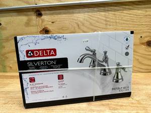 lot 123 image: Delta Silverton 8 Widespread 2-Handle Bathroom Faucet Chrome