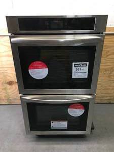 lot 36 image: Frigidaire 30 in. Double Electric Built-In Wall Oven with Convection in Stainless Steel Model # FCWD3027AS (Retails for $1,898)