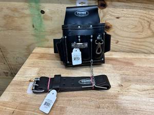 lot 150 image: Prince Item # PE-OT Electrician Tool and Prince Item # PLB-OT2 Leather Belt