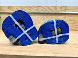 lot 154 image: (2) Blue PVC Discharge Hose 2 x 25 49635 NOS