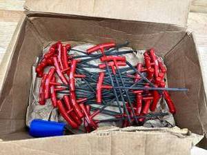 lot 159 image: Box of Hex Key 6.00 mm Hex, Ball End, T-Handle Cushion Grip