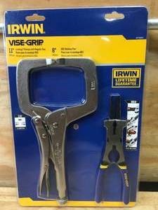 lot 66 image: Irwin Wise-Grip 11 Locking C Clamp and 8 MIG Welding Plier Set 04242512