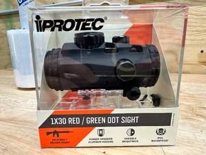 lot 173 image: IPROTEC 1x30mm Red Dot Reflex Sights 5 MOA RedGreen Dot Black One Size 04242515